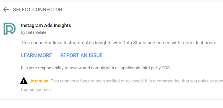 Data Relate Instagram ads connector