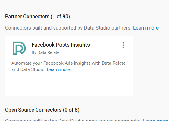 Search for Data Relate Facebook Posts Connector